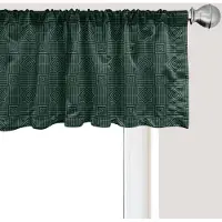 Abakuhaus Abstracte raamvalance, gordijnvalance voor keuken en slaapkamer met tunnelzoom, 137 cm x 30 cm, antracietgrijs jadegroen