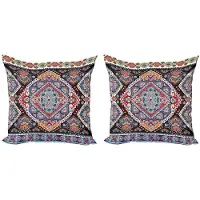 Abakuhaus Kussenhoezen Set – Etnische Print – 40x40 cm – Dubbelzijdig