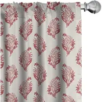 Abakuhaus Voorhangen – Jacobeaans Bloemenpatroon – 2x75x245 cm – Microfiber