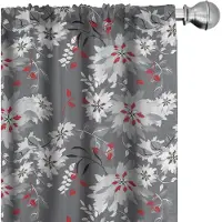 Abakuhaus Blooming Voorhangen – 2x75x175 cm – microvezel – halfdonker – lichtgrijs vermiljoengrijs