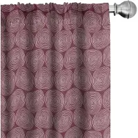 Abakuhaus Abstrakt – Geometrische gordijnen, 2x75x225 cm – Microvezel, halverduisterend, licht maroon/wit
