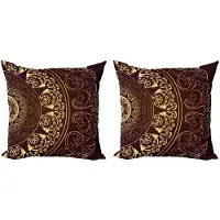 Abakuhaus Mandala – Dekokussenhoes 2x 40x40 cm – Burgundy Geel
