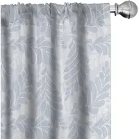 Abakuhaus Gordijnset – 2x75x225 cm – Microvezel – bladmotief – hemelsblauw-wit