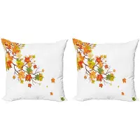Abakuhaus Fallen Kussenhoes – 2x45x45 cm – Dubbelzijdig bedrukt – Multicolor geel/oranje