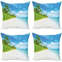 Abakuhaus – Oceaan kussenhoezen – Set van 4 × 40 × 40 cm – Dubbelzijdige print – Microvezel multicolor