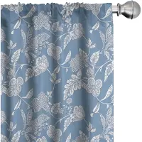 Abakuhaus – Blauw-witte gordijnen 2-delige set 150x175 cm – microvezel