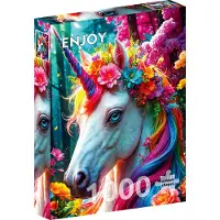 Enjoy Puzzle Floral Unicorn Puzzel (1000 stukjes)