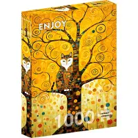 Enjoy Puzzle Gustav Klimt's Cat in the Tree of Life Puzzel (1000 stukjes)