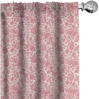 Abakuhaus koraalgordijnen – 2x75x225 cm – microvezelmateriaal – halfdonker