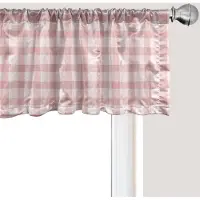 Abakuhaus Abstracte raamvalance, gordijnvalance voor keuken en slaapkamer met tunnelzoom, 137 cm x 45 cm, babyroze en roze