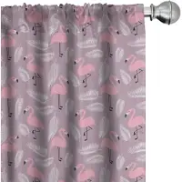 Abakuhaus Flamingo gordijnen – 2x75x245 cm – halfdonker