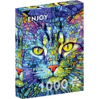 Enjoy Puzzle Fiona the Stained Glass Cat Puzzel 1000 Stukjes