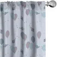 Abakuhaus Gordijnen – 2-delige set microvezel 75x225 cm – Gedroogde rozen blauw