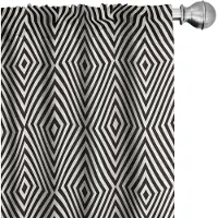 Abakuhaus Gestreepte Gordijnen – 2x75x175 cm – Microvezel – Halfschaduw, Roedezak – Eierschaal/Koksgrijs