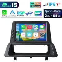 Hexinex Quad-Core autoradio Geschikt voor Renault Clio 3 (2005-2014) - Draadloos CarPlay, Android Auto, GPS Navi, WIFI, multimediaspeler, 2GB+64GB