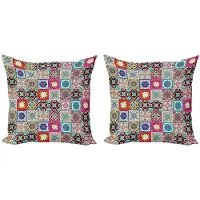 Abakuhaus Kussenhoes Set – 2x40x40 cm – Dubbelzijdig bedrukt