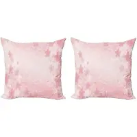 Abakuhaus – Natuur Kussenhoes Set – 2x45 cm – Tweezijdig bedrukt, Roze