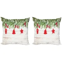 Abakuhaus Kerst Kussenset 2x 45x45 cm – Dubbelzijdig bedrukt