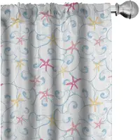 Abakuhaus – Nautische gordijnen – 2x75x245 cm – microvezel – meerkleurig