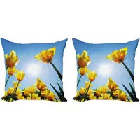 Abakuhaus Tulp – kussenhoes 40x40 cm – 2-pack – dubbelzijdig bedrukt