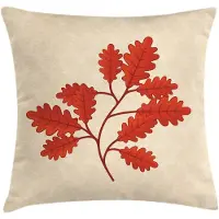 Abakuhaus – Kussenhoes 45x45 cm – Dubbelzijdig bedrukt – beige / verbrand oranje