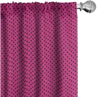 Abakuhaus – Hot Pink en Zwart – 2-delige gordijnenset 75x225 cm – microvezel