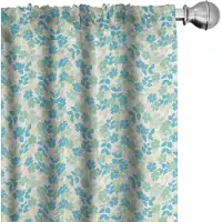 Abakuhaus Bloemengordijnen – 2x75x245 cm – Mandelgroen/Blassgeel