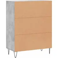 vidaXL Dressoir 69,5x34x90 cm bewerkt hout betongrijs