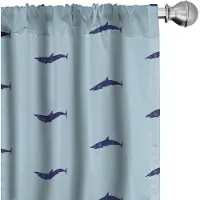 Abakuhaus Haai-gordijnen – Oceaanleven, 2x75x225 cm – Microvezel Blauw