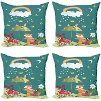 Abakuhaus Kussenhoes Set 4x45x45 cm – Dubbelzijdig digitaal bedrukt