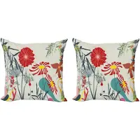 Abakuhaus Bloemenkussensloopset (2 stuks), Paardenbloem Tuin Botanisch, 50 cm, Meerkleurig