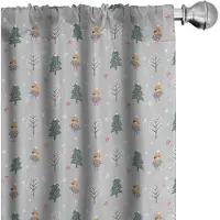 Abakuhaus – Voorhangen 2x75x245 cm – jagergroen/abrikoos – microvezel