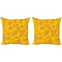 Abakuhaus Kussenhoes Set 2×40x40 – Dubbelzijdig Digitaaldruk – Geel Oranje