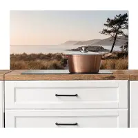 KitchenYeah Spatscherm keuken 100x50 cm - Kookplaat achterwand Landschap - Kust - Duinen - Muurbeschermer - Spatwand fornuis - Hoogwaardig aluminium