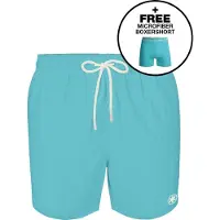 Muchachomalo Heren Zwembroek - 1 Pack + Boxershort - Maat 7XL - Zwart - Mannen Zwembroek
