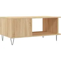 vidaXL Salontafel 90x50x40 cm bewerkt hout sonoma eikenkleurig