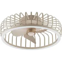 Brilliant Draadlamp Plafondventilator Capo Zand Bruin