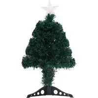 vidaXL Voorverlichte kerstboom met standaard en LED 64 cm glasvezel