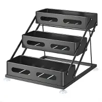 Happiq Motorfiets Lift 544 kg ATV lift 544 kg - Voor Garage & Werkplaats - Stalen Brede Dek Schaarlift met Dolly en Handslinger - ATV & Fietsen - motorlift - zwart