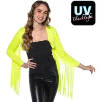 Boland - Bolero Rave neongeel (M/L) - Volwassenen - Danser/danseres - Festival - UV Blacklight