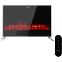 Cecotec ReadyWarm 7500 3-in-1 Total Flames, Elektrische verwarming, Zwart, Grijs, Voor binnen, 2000 W
