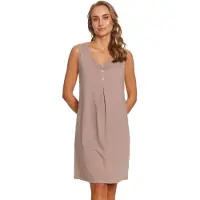 Doctor Nap Katoenen Nachthemd Borstvoeding Zwangerschap TCB.7460 Beige 40 / L