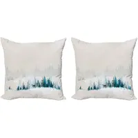 Abakuhaus Kussenhoes Set – 2x40x40 cm – Dubbelzijdig Digitaalprint – Wit/Blauw