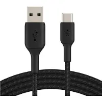 Belkin Boost Usb A naar Usb C Kabel 2m Nylon Zwart