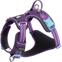 TrueLove - Hondentuigje - Hondenharnas - Anti Trek Tuigje - Reflecterend Harnas - 69-81cm - Large - Paars
