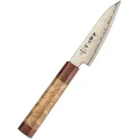 HEZHEN - Koper Damascus staal (37 laags - 12Cr18MoV kern) - X05C Retro Series - Schilmes