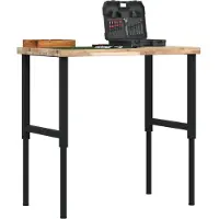 vidaXL Werkbank rechthoekig 100x60x(73-99,5) cm massief acaciahout
