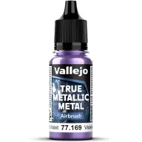 Vallejo Hobbyverf Acrylverf - 77169 True Metallic Metal - Airbrush - Hemels Violet - Acryl - Verf flesje - 1x 18 ml