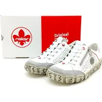 Rieker Sportieve veterschoen grijs / rood / wit