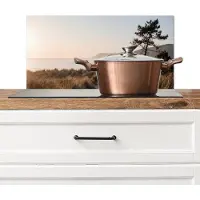 KitchenYeah Spatscherm keuken 70x30 cm - Kookplaat achterwand Landschap - Kust - Duinen - Muurbeschermer - Spatwand fornuis - Hoogwaardig aluminium